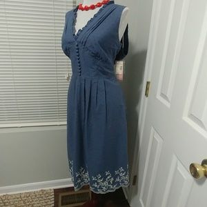 Dress Barn Blue Sleeveless Dress